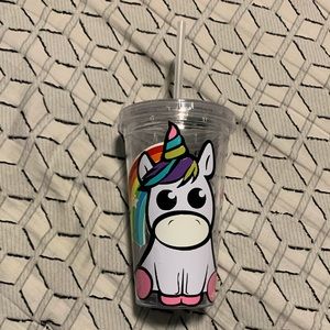 Custom acrylic unicorn tumbler